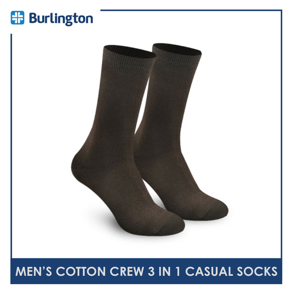 Burlington 148 Men's Cotton Crew Casual Socks 3 pairs in a pack (4769979334761)