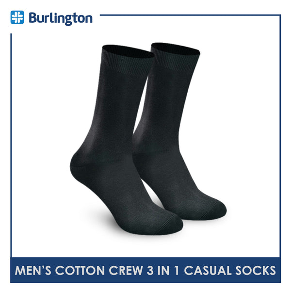 Burlington 148 Men's Cotton Crew Casual Socks 3 pairs in a pack (4769979334761)
