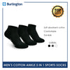 Burlington Men's Cotton Thick Sports Ankle Socks 3 pairs in a pack 0222