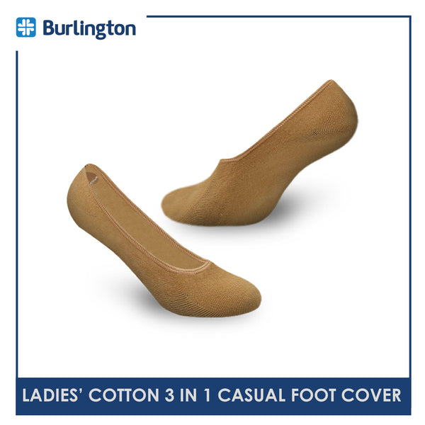 Burlington SNG90G Ladies' No Show Casual Anti Slip Socks 3-in-1 Pack (4766013161577)