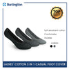 Burlington Ladies' Cotton Lite Thin Casual Foot Cover 3 pairs in a pack BLFCCG1