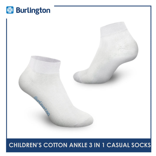 Burlington 5100 Children's Cotton Ankle Casual Socks 3 pairs in a pack (4357847220329)