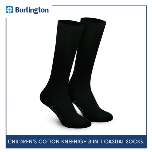 Burlington 5605GP Children's Cotton Knee High Casual Socks 3 pairs in a pack (4369724964969)