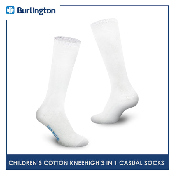 Burlington 5605GP Children's Cotton Knee High Casual Socks 3 pairs in a pack (4369724964969)