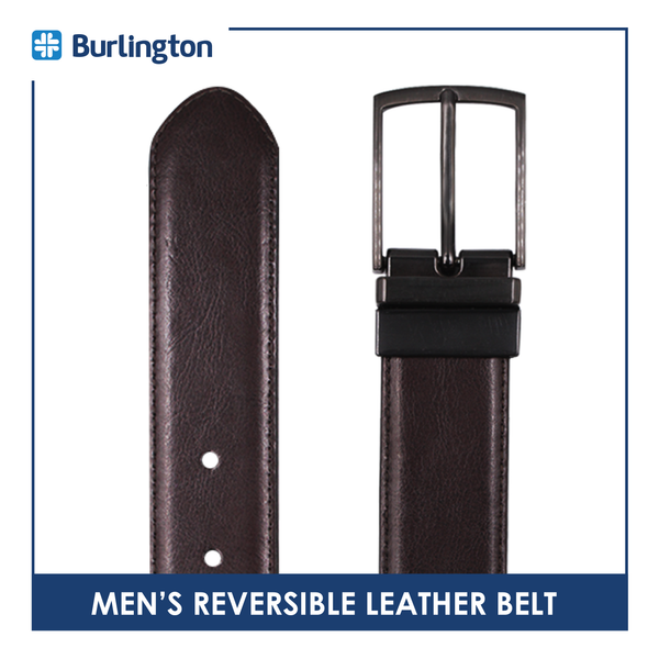 Burlington Men's  Reversible Genuine Leather Belt 1 Piece JMLR2102