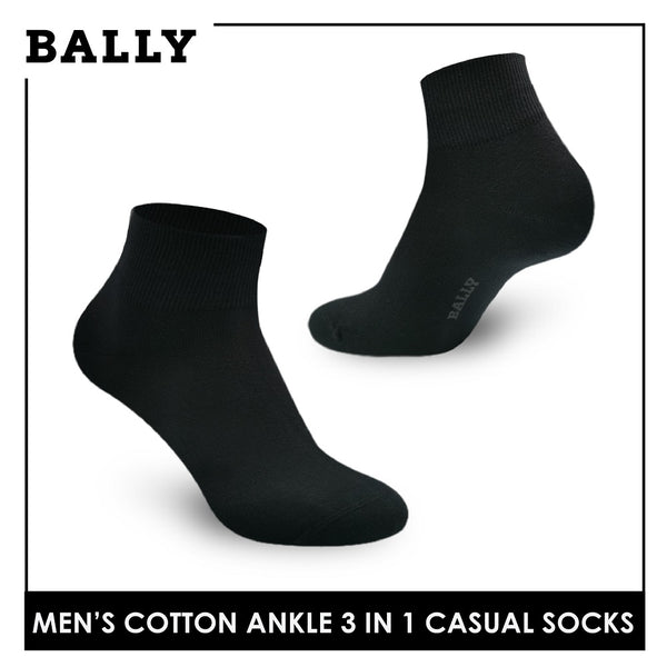 Bally YMCKG142-1 Men's Cotton Ankle Casual Premium Socks 3 pairs in a pack (4568916492393)