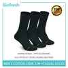 Biofresh Men’s Odor Free Cotton Lite Thin Casual Crew Socks 3 pairs in a pack RMCKG9