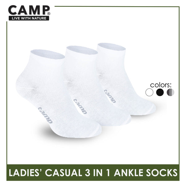 Camp Ladies’ Lite Thin Casual Ankle Socks 3 pairs in a pack CLC2