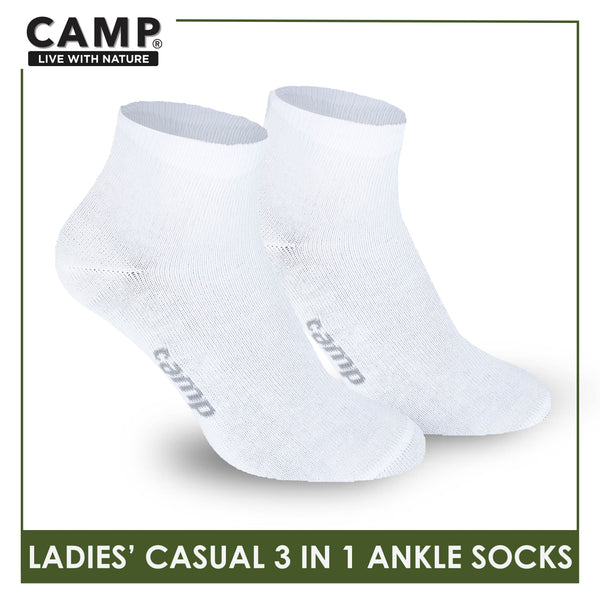 Camp Ladies’ Lite Thin Casual Ankle Socks 3 pairs in a pack CLC2