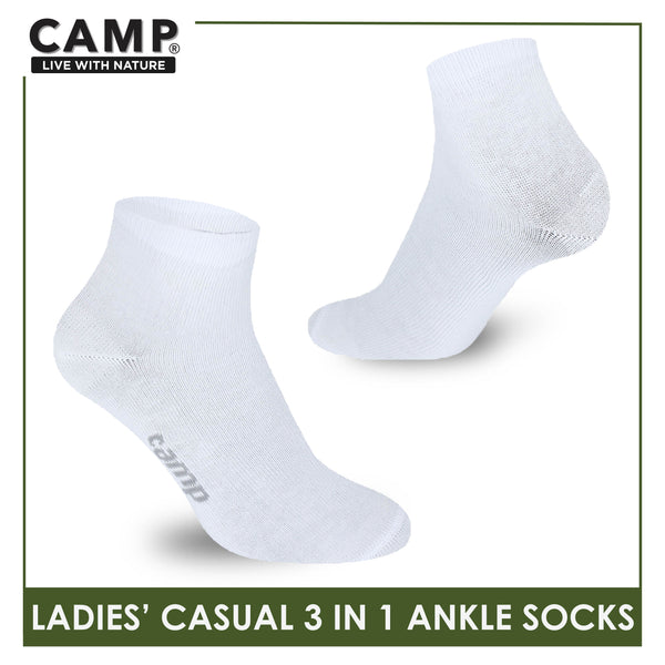 Camp Ladies’ Lite Thin Casual Ankle Socks 3 pairs in a pack CLC2