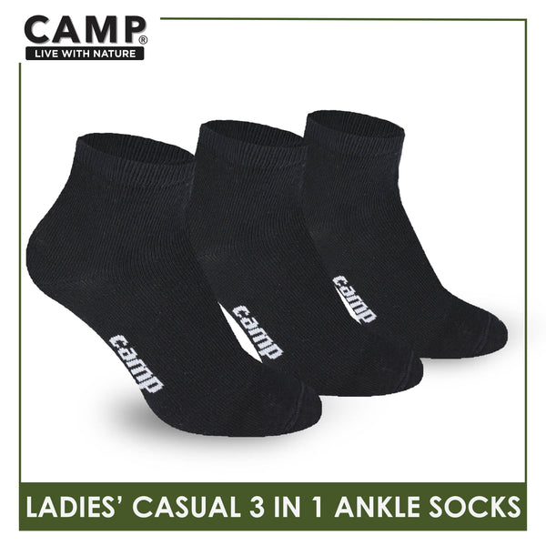 Camp Ladies’ Lite Thin Casual Ankle Socks 3 pairs in a pack CLC2