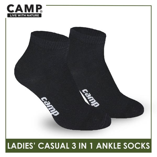 Camp Ladies’ Lite Thin Casual Ankle Socks 3 pairs in a pack CLC2