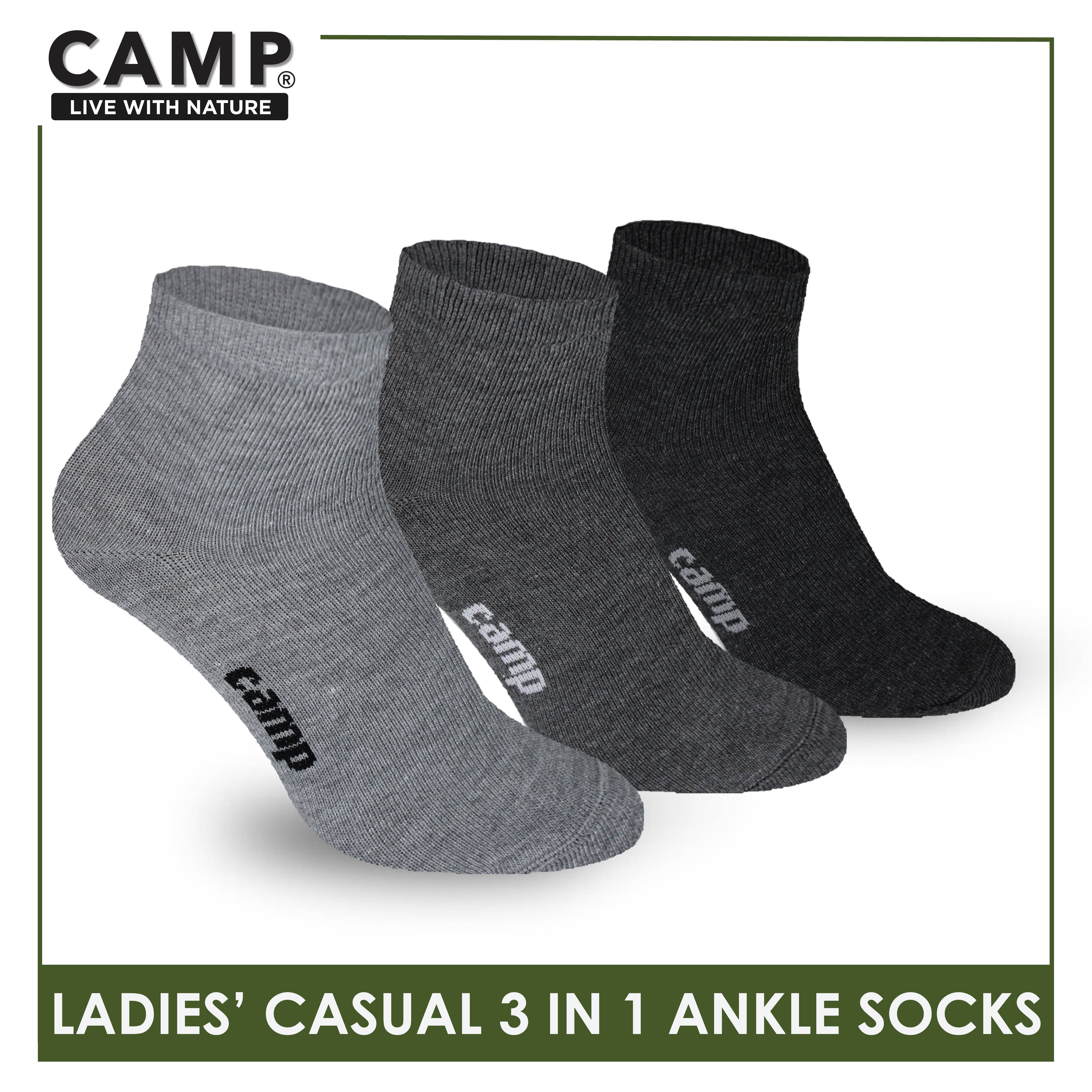 Camp Ladies’ Lite Thin Casual Ankle Socks 3 pairs in a pack CLC2