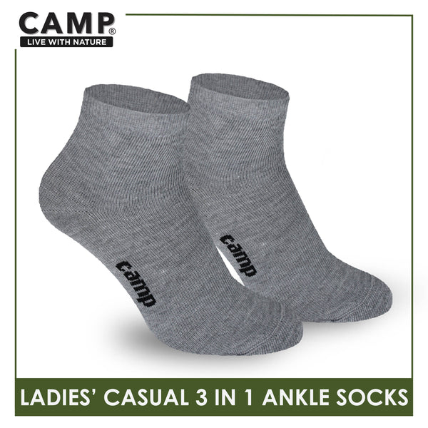 Camp Ladies’ Lite Thin Casual Ankle Socks 3 pairs in a pack CLC2