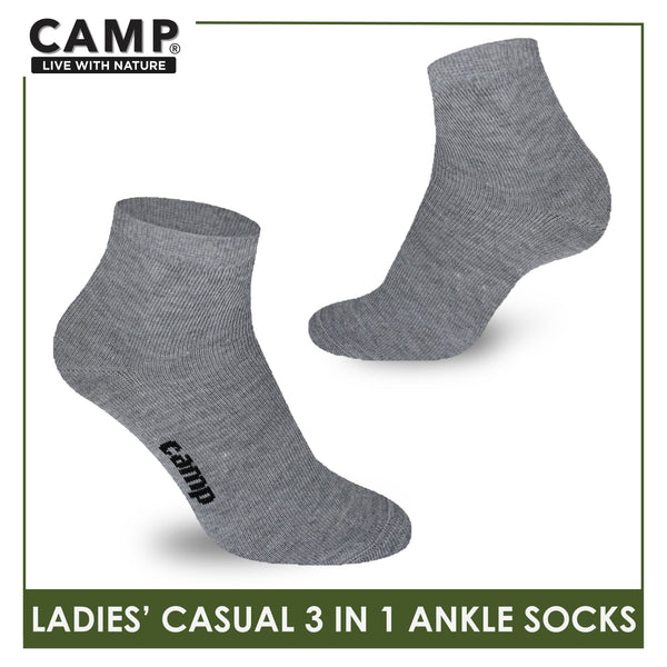 Camp Ladies’ Lite Thin Casual Ankle Socks 3 pairs in a pack CLC2