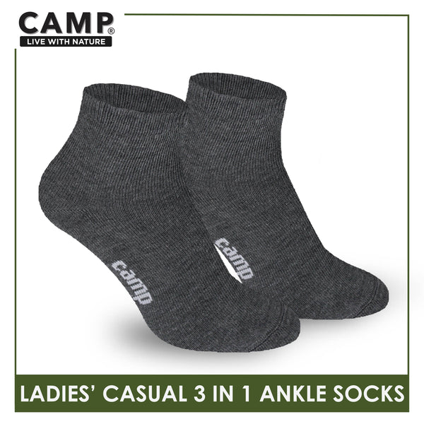 Camp Ladies’ Lite Thin Casual Ankle Socks 3 pairs in a pack CLC2