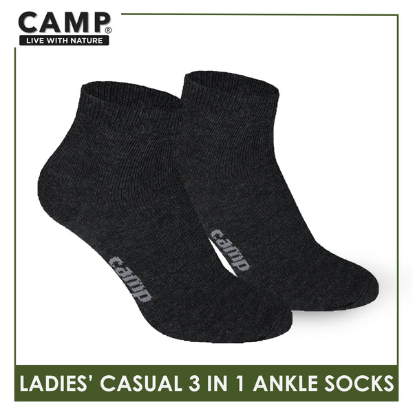 Camp Ladies’ Lite Thin Casual Ankle Socks 3 pairs in a pack CLC2