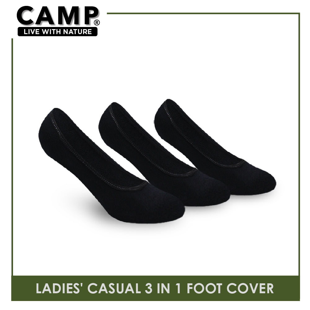 Camp Ladies’ Cotton Lite Thin Casual Foot Cover 3 pairs in a pack CLCFG2
