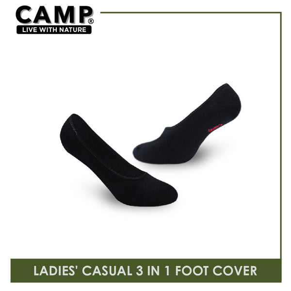 Camp Ladies’ Cotton Lite Thin Casual Foot Cover 3 pairs in a pack CLCFG2