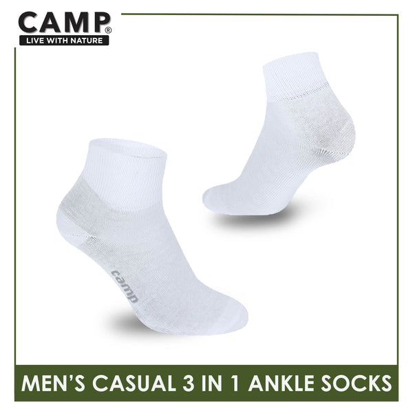 Camp Men's Cotton Lite Thin Casual Ankle Socks 3 pairs in a pack CMC2