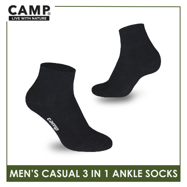 Camp Men's Cotton Lite Thin Casual Ankle Socks 3 pairs in a pack CMC2