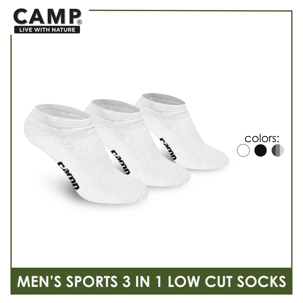 Camp Men's Cotton Thick Sports Low Cut Socks 3 pairs in a pack CMS0