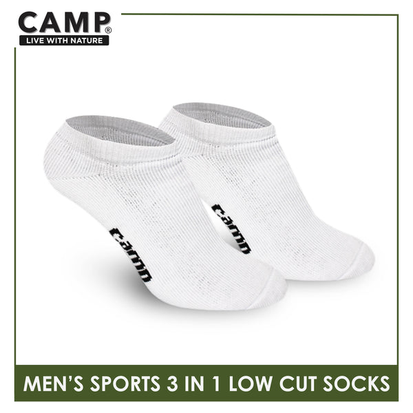 Camp Men's Cotton Thick Sports Low Cut Socks 3 pairs in a pack CMS0