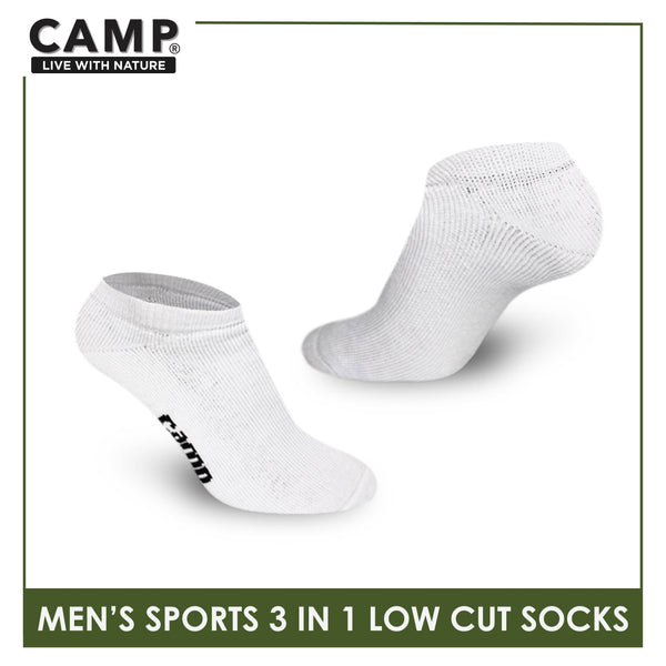 Camp Men's Cotton Thick Sports Low Cut Socks 3 pairs in a pack CMS0
