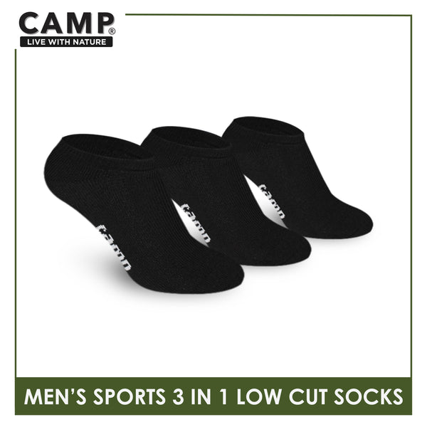 Camp Men's Cotton Thick Sports Low Cut Socks 3 pairs in a pack CMS0