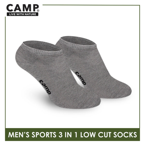 Camp Men's Cotton Thick Sports Low Cut Socks 3 pairs in a pack CMS0