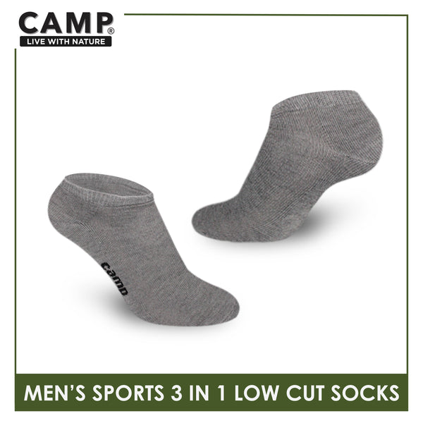 Camp Men's Cotton Thick Sports Low Cut Socks 3 pairs in a pack CMS0
