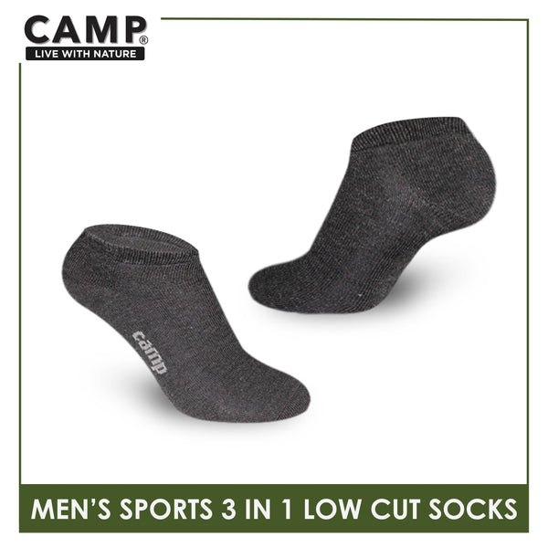 Camp Men's Cotton Thick Sports Low Cut Socks 3 pairs in a pack CMS0