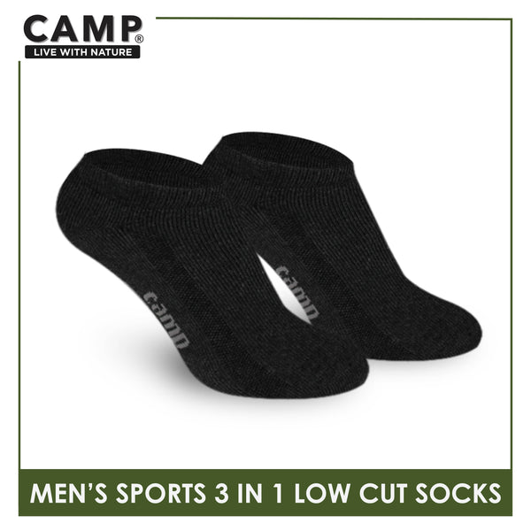 Camp Men's Cotton Thick Sports Low Cut Socks 3 pairs in a pack CMS0