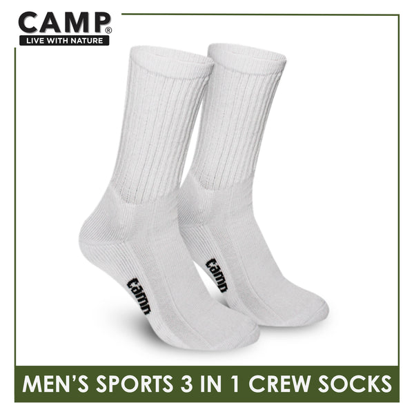 Camp Men's Cotton Thick Sports Crew Socks 3 pairs in a pack CMS3