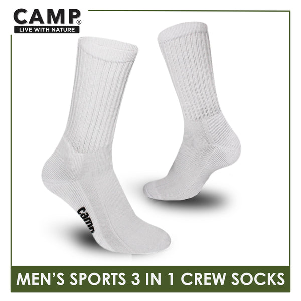 Camp Men's Cotton Thick Sports Crew Socks 3 pairs in a pack CMS3