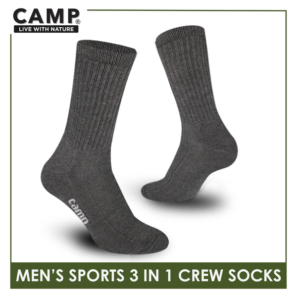 Camp Men's Cotton Thick Sports Crew Socks 3 pairs in a pack CMS3