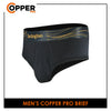 Burlington Men's Copper Pro Antimicrobial Cotton Spandex Brief 1 Piece Underwear CPMBS1401
