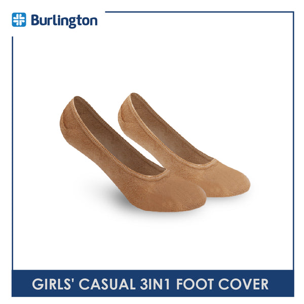 Burlington Girls' Children Cotton Lite Thin Casual Foot Cover 3 pairs in a pack BCFG1