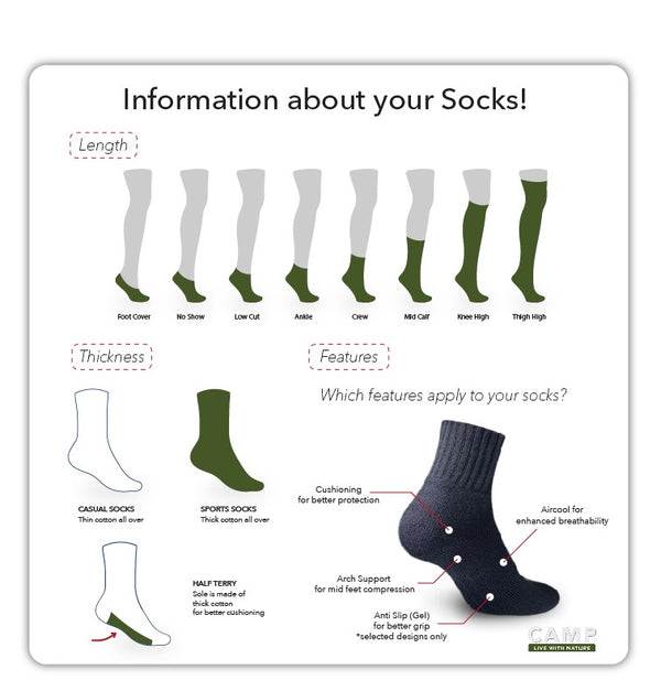 Camp Men's Cotton Thick Sports Low Cut Socks 3 pairs in a pack CMS0