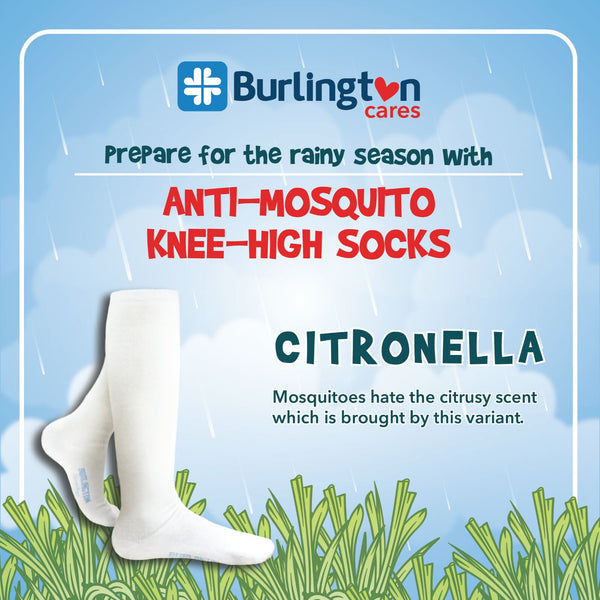 Burlington BBHKG2 Childrens Anti Mosquito Knee High Socks 3-in-1 Pack (4720487891049)