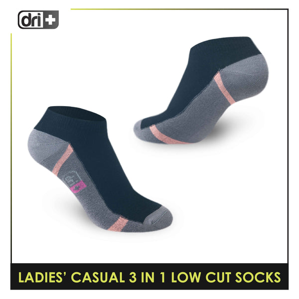Dri Plus Ladies' Lite Thin Casual Low Cut Socks 3 pairs in a pack DLCKG30