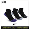 Dri Plus Ladies’ Lite Thin Casual Ankle Socks 3 pairs in a pack DLCKG31