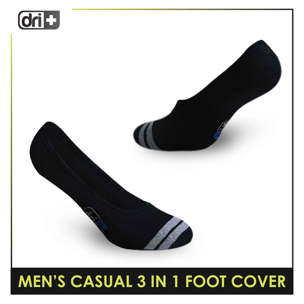 Dri Plus Men's Lite Thin Casual Foot Cover Socks 3 pairs in a pack DMCFG3