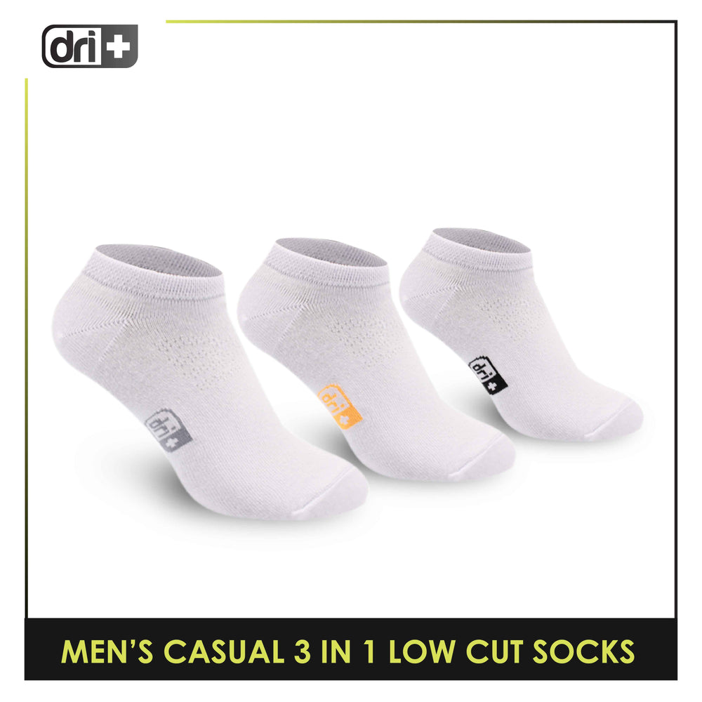Dri Plus Men's Thin Casual Lite Low Cut Socks 3 pairs in a pack DMCG14