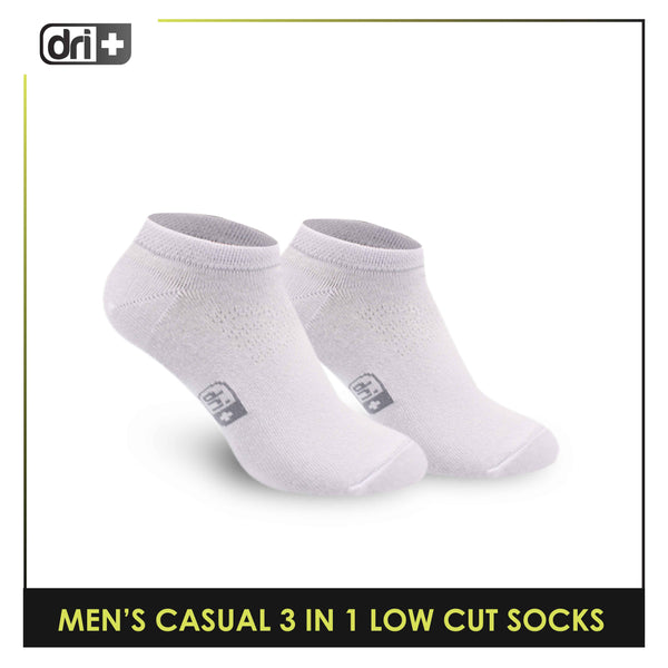 Dri Plus Men's Thin Casual Lite Low Cut Socks 3 pairs in a pack DMCG14