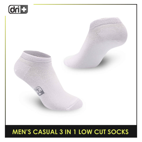 Dri Plus Men's Thin Casual Lite Low Cut Socks 3 pairs in a pack DMCG14