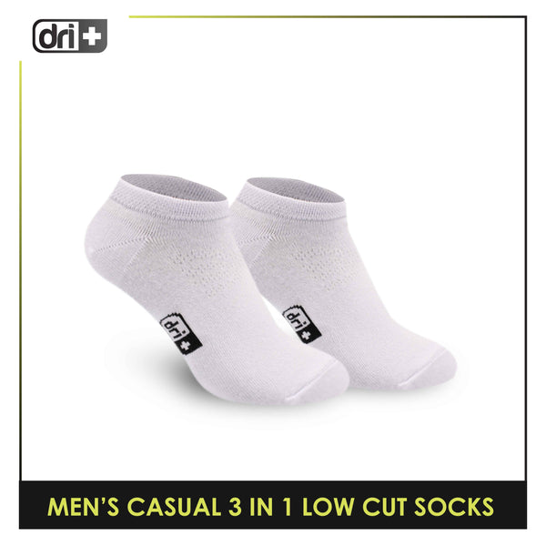 Dri Plus Men's Thin Casual Lite Low Cut Socks 3 pairs in a pack DMCG14