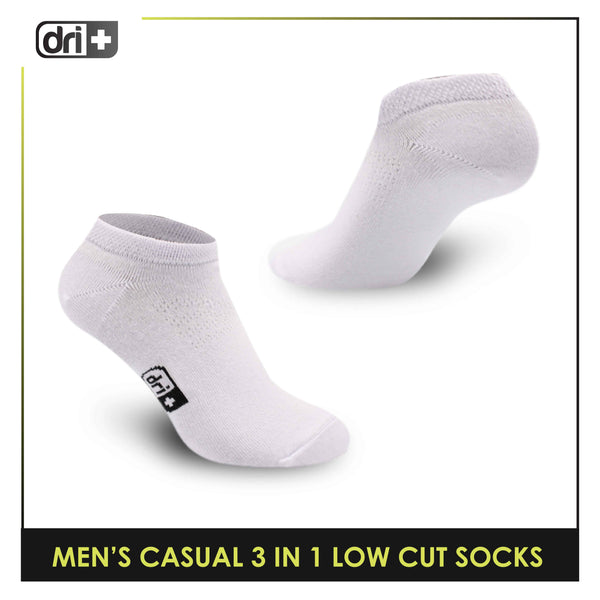 Dri Plus Men's Thin Casual Lite Low Cut Socks 3 pairs in a pack DMCG14