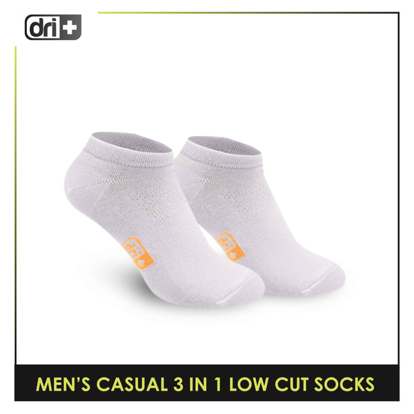 Dri Plus Men's Thin Casual Lite Low Cut Socks 3 pairs in a pack DMCG14
