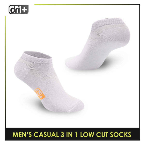 Dri Plus Men's Thin Casual Lite Low Cut Socks 3 pairs in a pack DMCG14